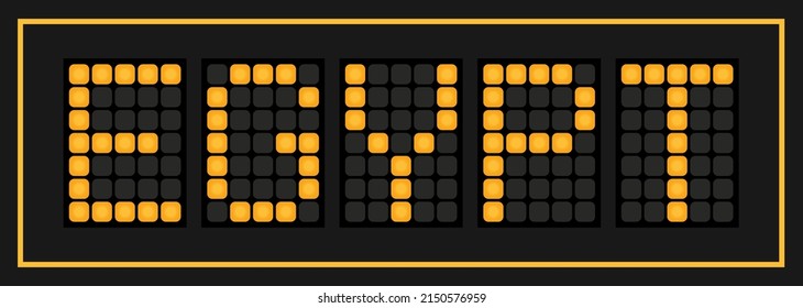 Orange color led banner in word egypt on black background