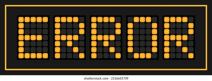Orange color led banner in word error on black background