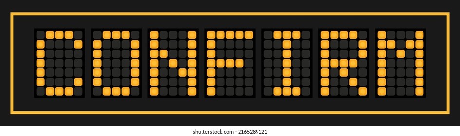 Orange color led banner in word confirm on black background