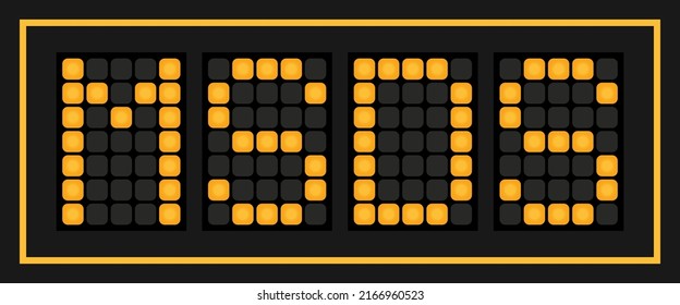 Orange Color Led Banner In Word MSDS (Abbreviation Of Material Safety Data Sheet) On Black Background