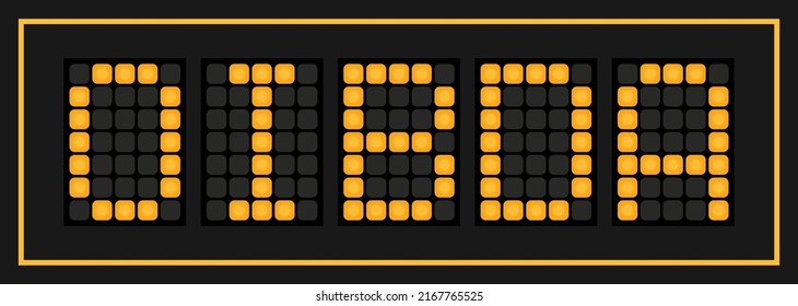 Orange color led banner in word OIBDA (Abbreviation of 
Operating Income Before Depreciation and Amortization) on black background
