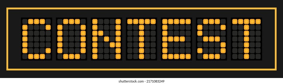 Orange color led banner in word contest on black background