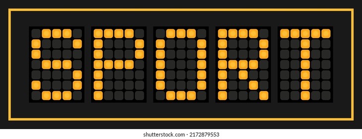 Orange color led banner in word sport on black background