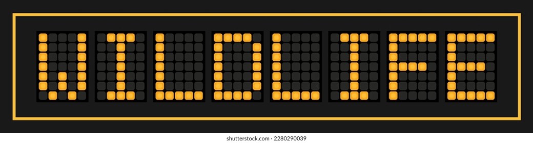 Orange color led banner in word wildlife on black background