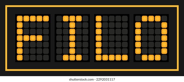 Orange color led banner in word FILO (abbreviation of first in last out) on black background