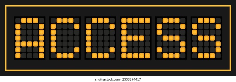 Orange color led banner in word access on black background
