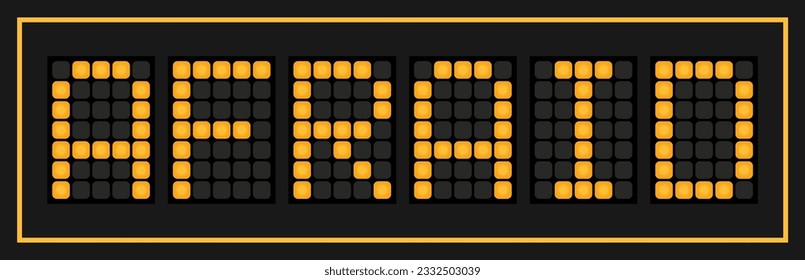 Orange color led banner in word afraid on black background