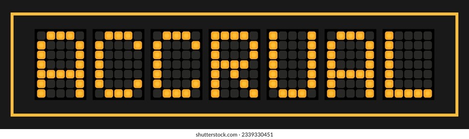 Orange color led banner in word accrual on black background