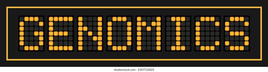 Orange color led banner in word genomics on black background