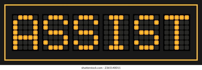 Orange color led banner in word assist on black background