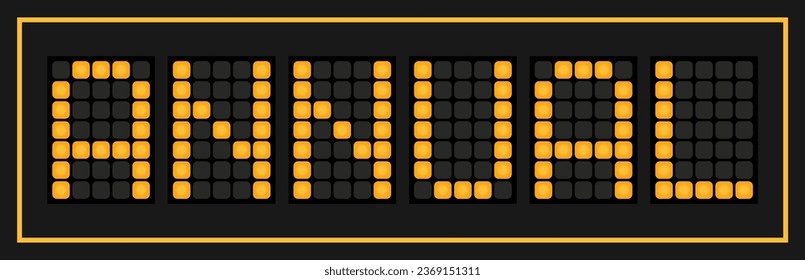 Orange color led banner in word annual on black background