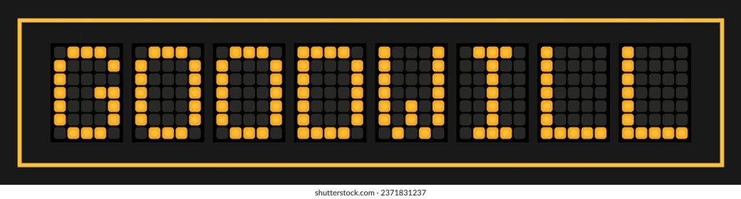 Orange color led banner in word goodwill on black background
