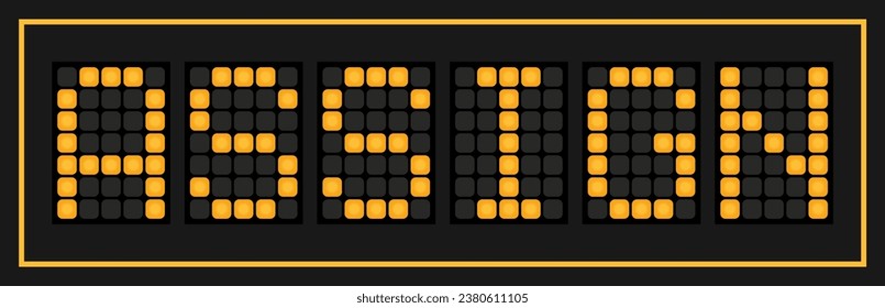 Orange color led banner in word assign on black background