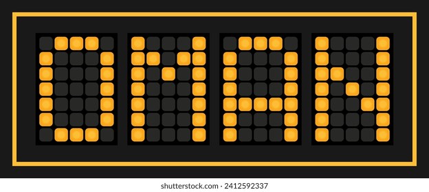 Orange color led banner in word oman on black background