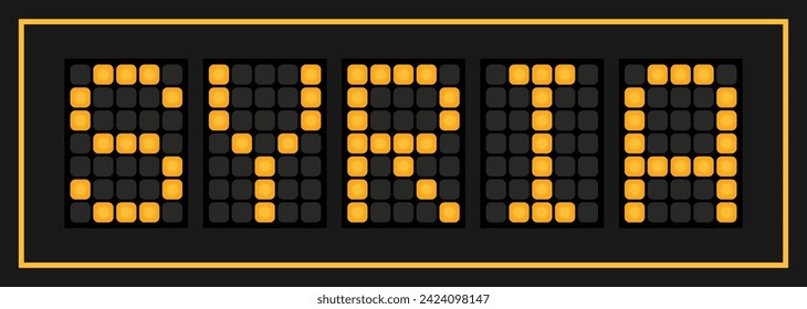 Orange color led banner in word syria on black background