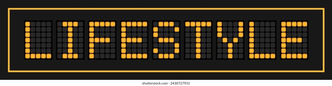 Orange color led banner in word lifestyle on black background