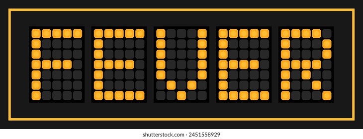 Orange color led banner in word fever on black background