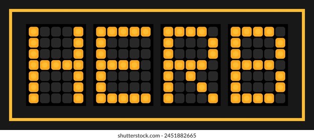 Orange color led banner in word herb on black background
