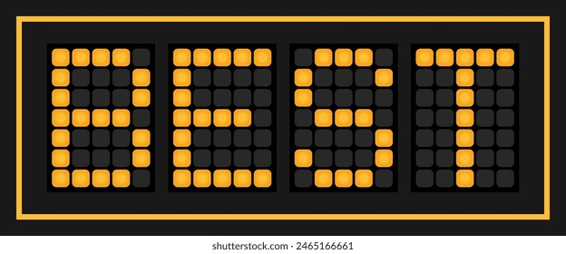 Orange color led banner in word best on black background