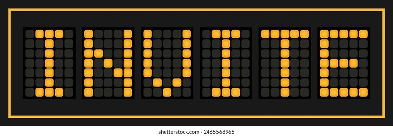 Orange color led banner in word invite on black background