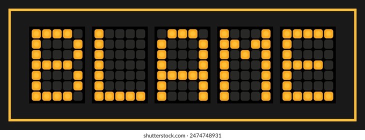 Orange color led banner in word blame on black background