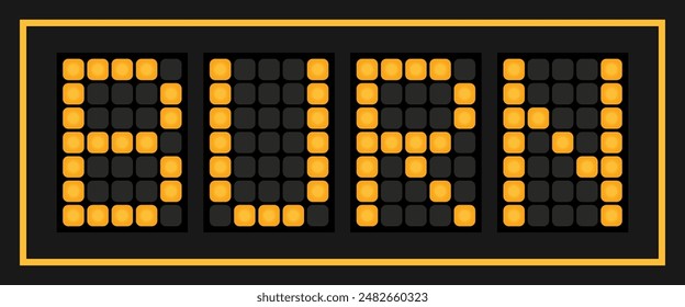 Orange color led banner in word burn on black background