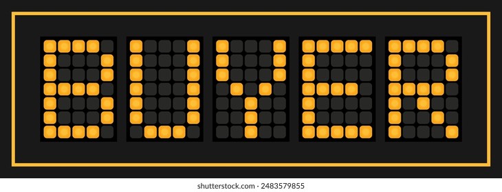 Orange color led banner in word buyer on black background