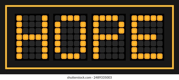 Orange color led banner in word hope on black background