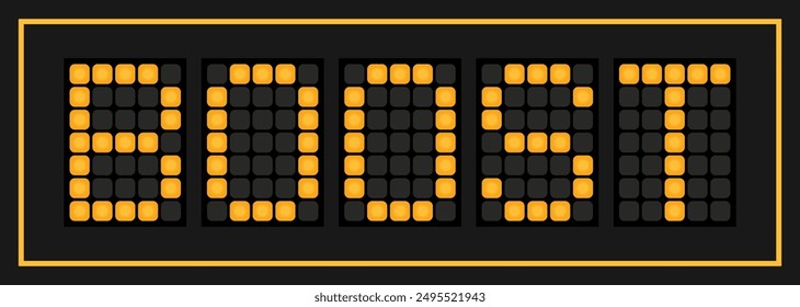 Orange color led banner in word boost on black background