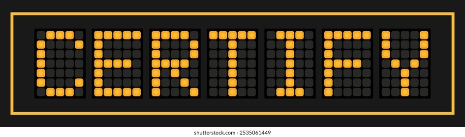 Orange color led banner in word certify on black background