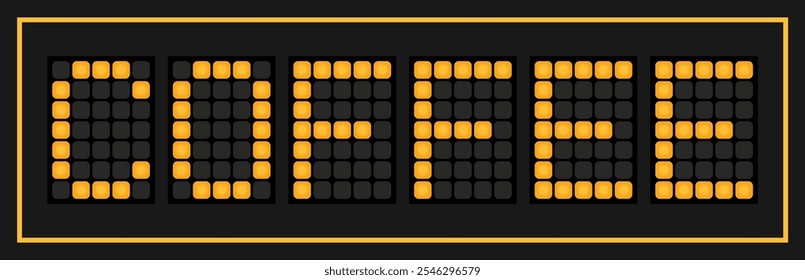 Orange color led banner in word coffee on black background