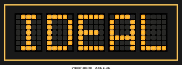 Orange color led banner in word ideal on black background