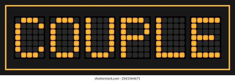 Orange color led banner in word couple on black background