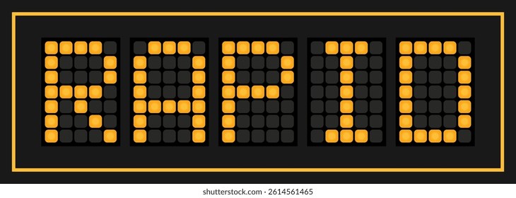 Orange color led banner in word rapid on black background