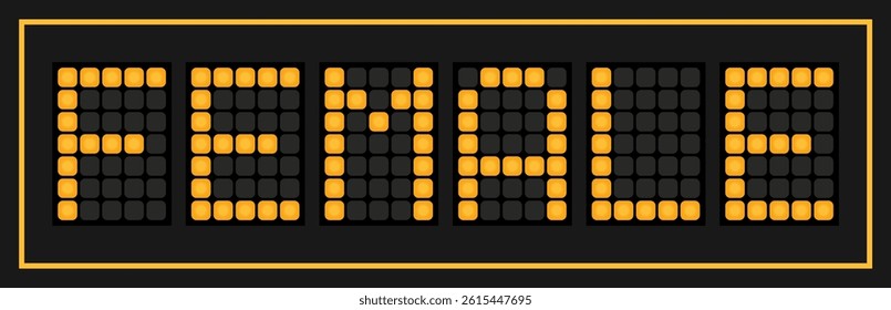 Orange color led banner in word female on black background