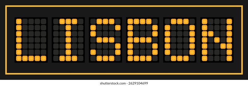 Orange color led banner in word lisbon on black background