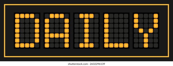 Orange color led banner in word daily on black background