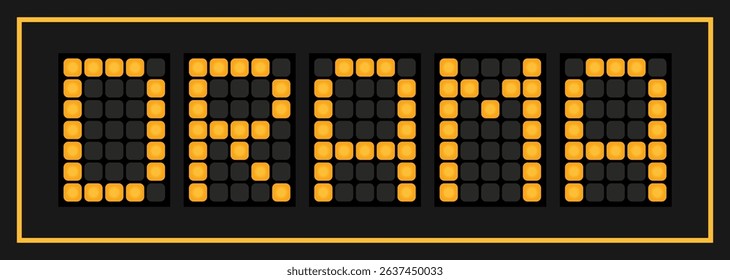 Orange color led banner in word drama on black background