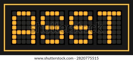 Orange color led banner in word ASST (abbreviation of assistant) on black background
