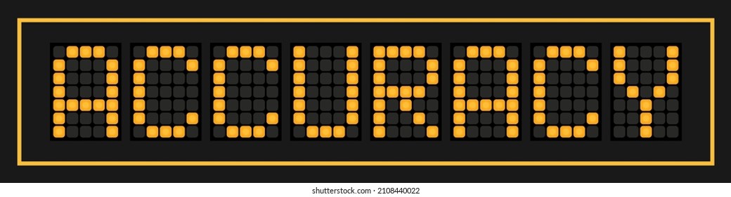 Orange color led in word accuracy on black background