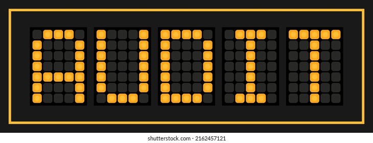 Orange color led in word audit on black background