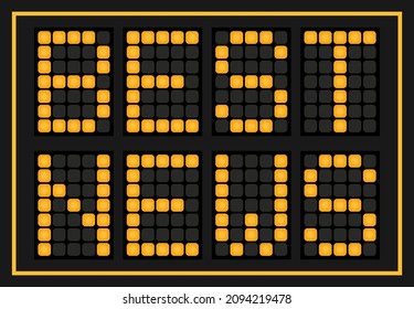 Orange color led in word best news on black background