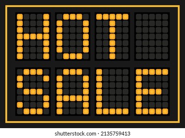 Orange color led in word hot sale on black background