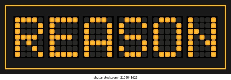 Orange color led in word reason on black background