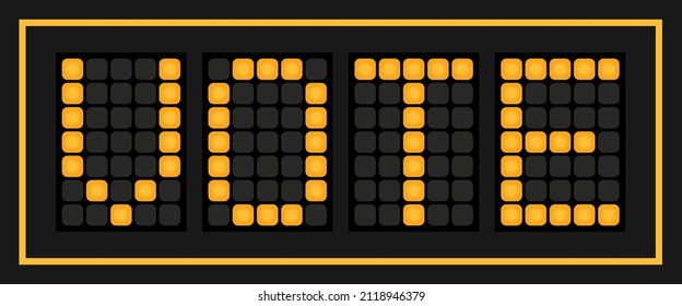 Orange color led in word vote on black background