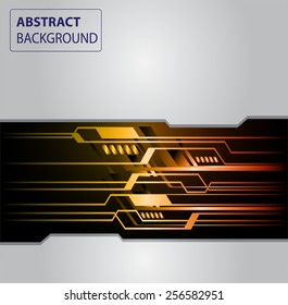 orange color Light Abstract Technology background for computer graphic website internet and business. circuit. silver white background. text box. label. card.
