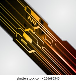 orange color Light Abstract Technology background for computer graphic website internet and business. circuit. silver white background. text box. label. card.