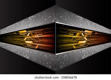 orange color Light Abstract Technology background for computer graphic website internet and business. 