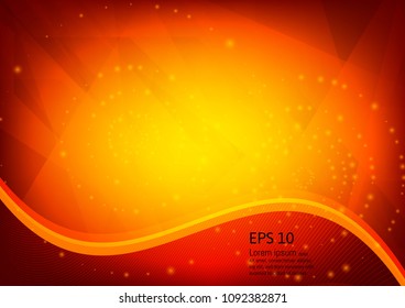 Orange color and light geometric gradient illustration texture abstract vector background