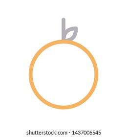 orange color line vector icon